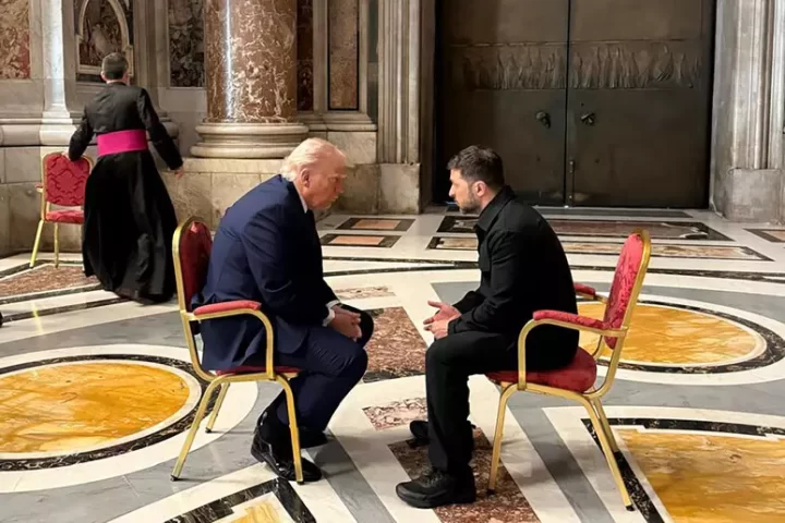 Trump Zelensky San Pietro
