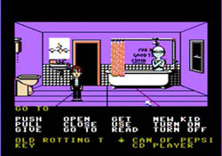 Dave e la mummia nel bagno in Maniac Mansion